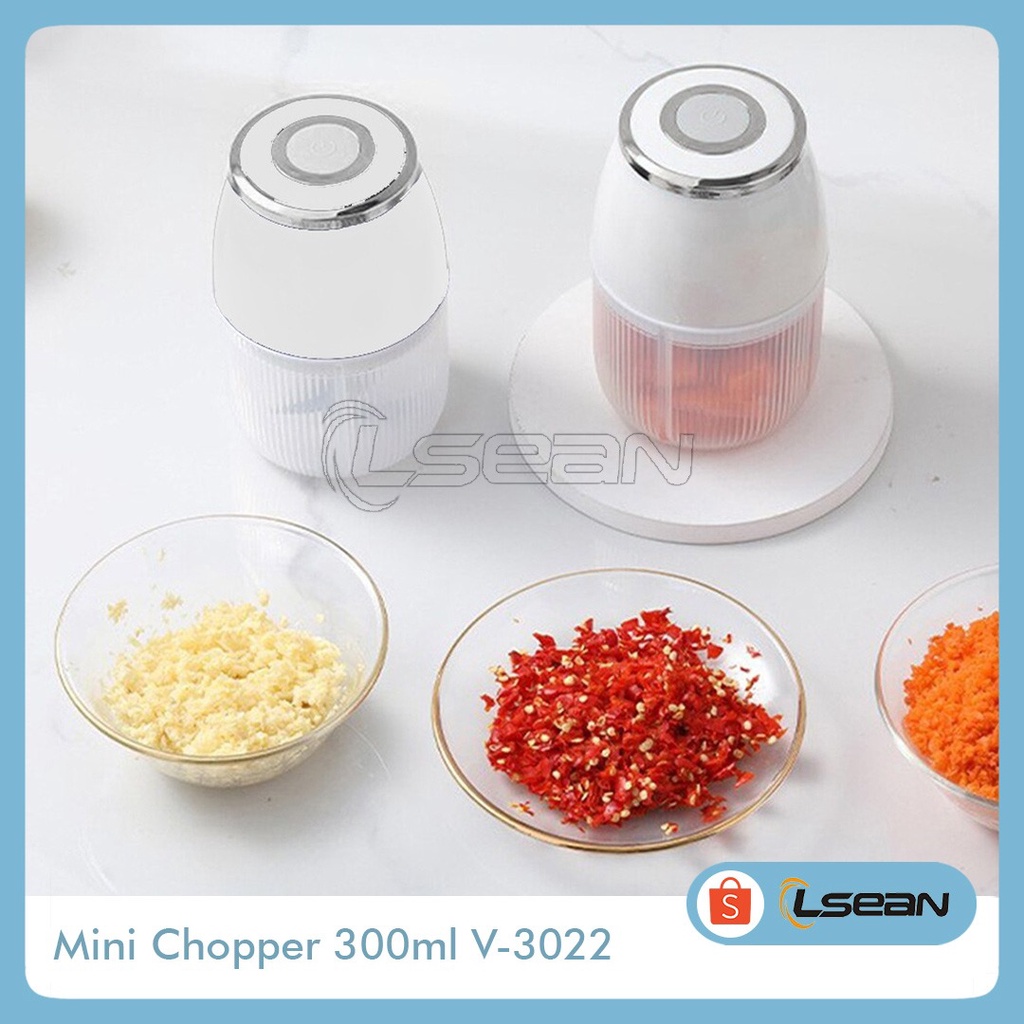 V-3022 Blender Portabel Elektrik Tanpa Kabel Rechargeable/ Mini Chopper 300 ml