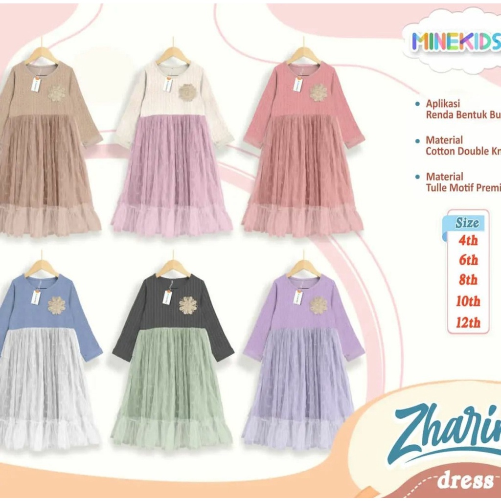 Gamis Anak Dress Zharina Series By Minekid