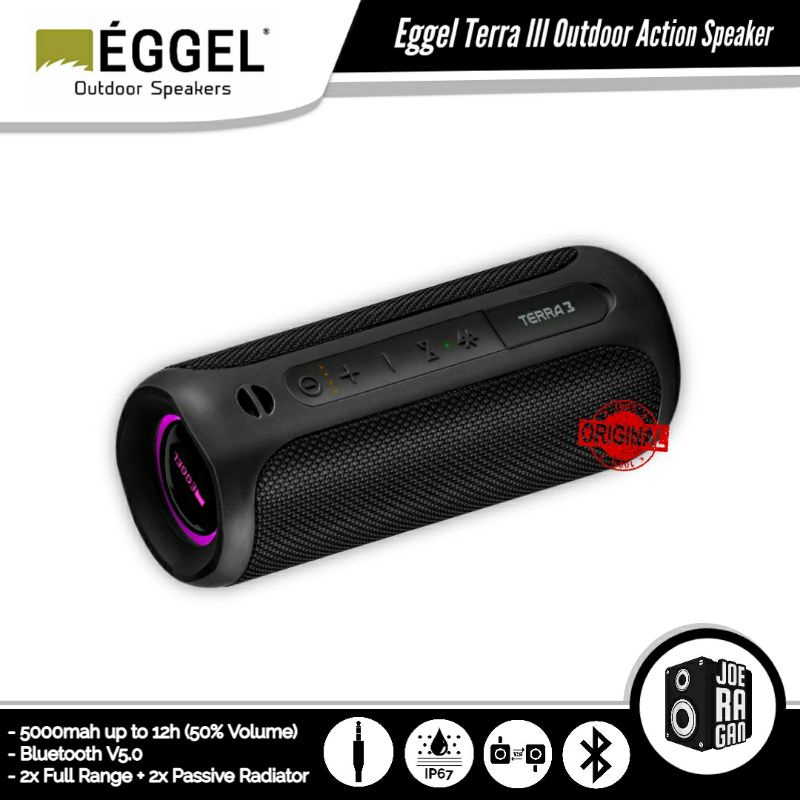Eggel Terra 3 Speaker Bluetooth Portable BIGBASS JERNIH ORIGINAL