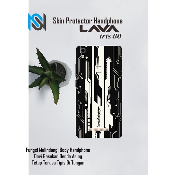 Isi 2pcs Garskin Hp Lava iris 80 Motif cyber - Free Custom Motif