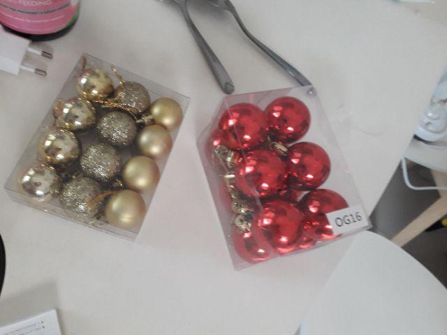 Aksesoris Pohon Natal / Hiasan Bola Natal  4/ 5/ 6/ 7 Cm  Pajangan Gantungan Pernik Pohon Natal