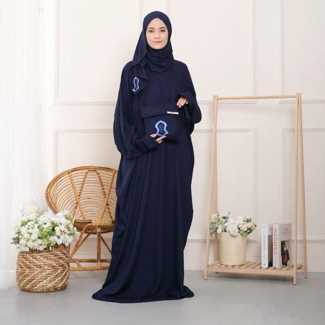 mukena terusan pasmina terompah