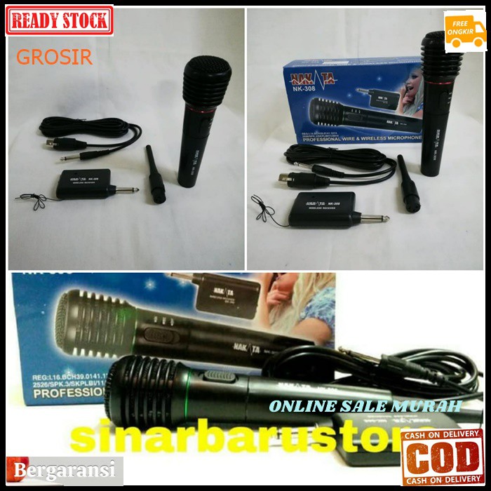 G119 Nakata original 100% Mic kabel Wireless Single mik cable wireles karaoke mikrophone profesional pro microphone audio sound system vokal vocal dynamic panggung dj studio G119   BISA DIGUNAKAN KE SEGALA ALAT AUDIO  single mic  Bisa WIRELESS  BISA JUGA