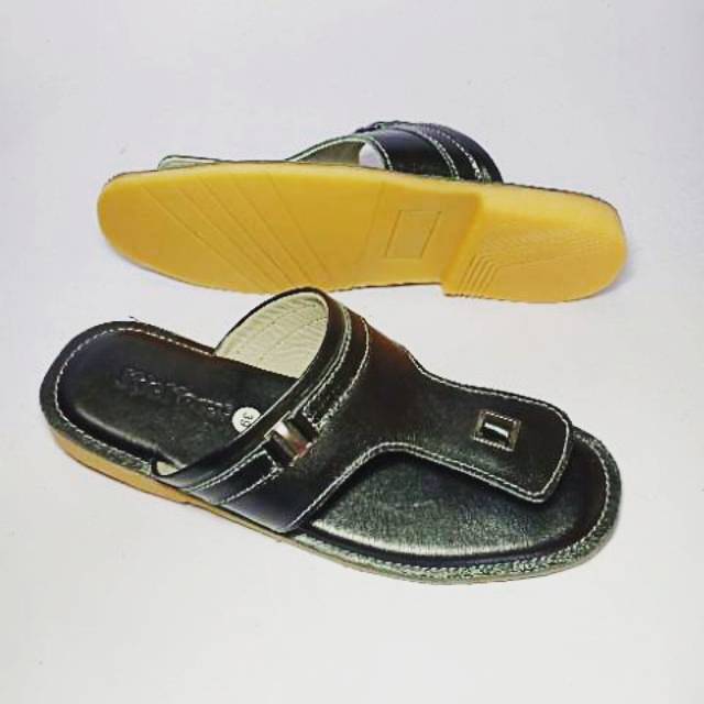 Jual Sandal Kulit Kickers Model Jepit Sol Pentil Kulit Asli Shopee