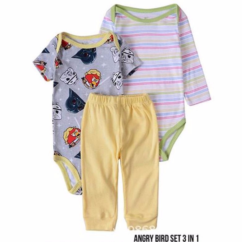 Angry Bird Set 3 In 1 / baju anak murah / termurah