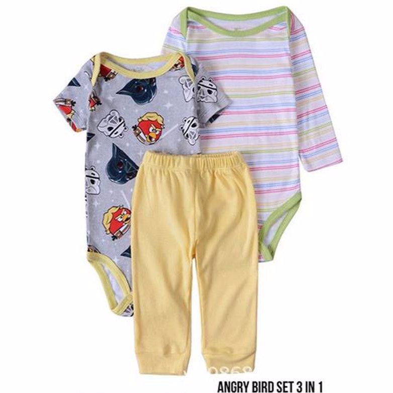 Angry Bird Set 3 In 1 / baju anak murah / termurah