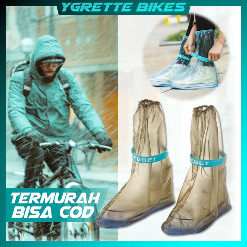 YGRETTE - Safebet Cover Hujan Sepatu Size Shoes rain cover Sepeda Bike bicycle Touring