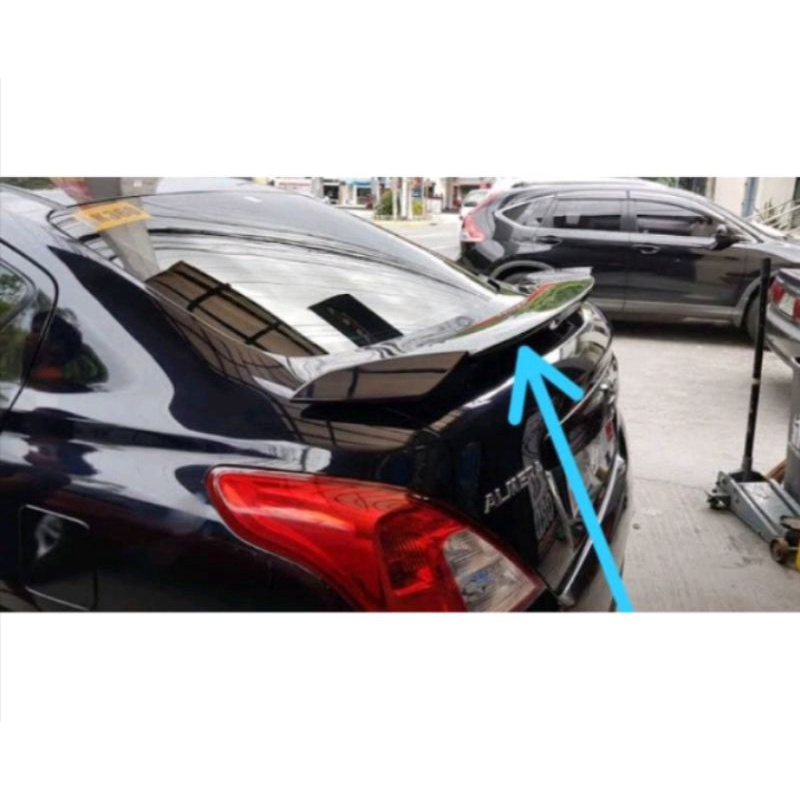 Spoiler Bagasi Belakang Nissan Almera Model TRD Mugen dengan Lampu GRT duraflex