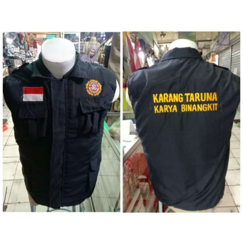 rompi biru dongker karang taruna terlaris#rompi karang taruna hitam