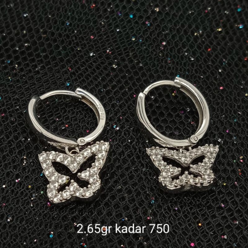 Anting Emas 17 K - Putih 2.65gr Kadar 750 - 2331