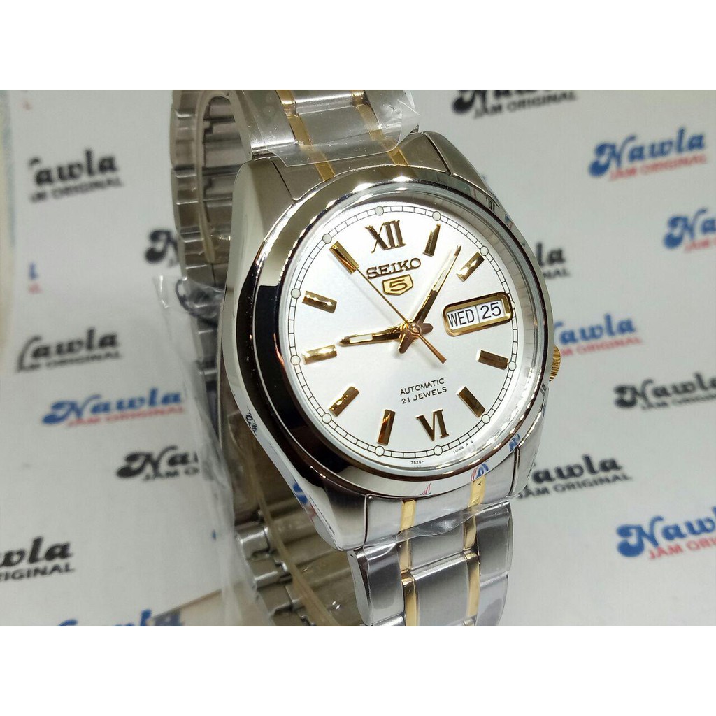 Seiko 5 SNKL57K1 Automatic White Dial - Jam Tangan Pria SNKL57