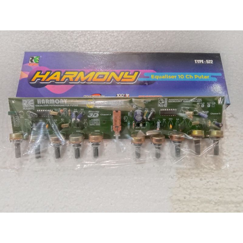 Kit Equalizer 10channel stereo potensio putar
