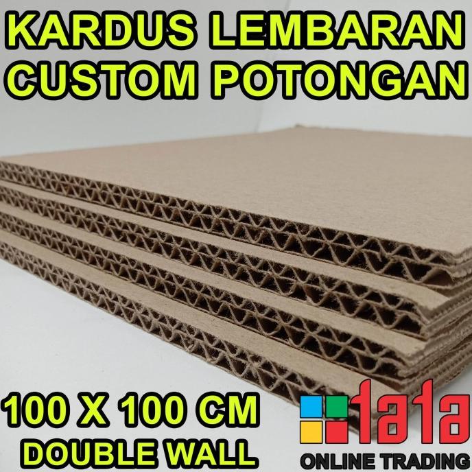

Kardus/Karton Lembaran Potongan Double Wall Ukuran 100 X 100 Cm