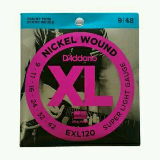 Senar gitar elektrik D addario EXL120