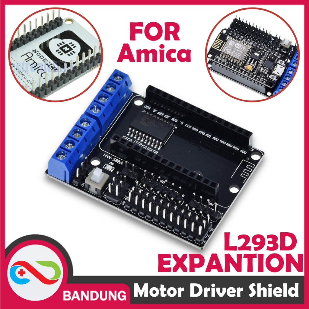 L293 L293D MOTOR DRIVER SHIELD FOR NODEMCU DOIT WIFI ESP8266 BOARD