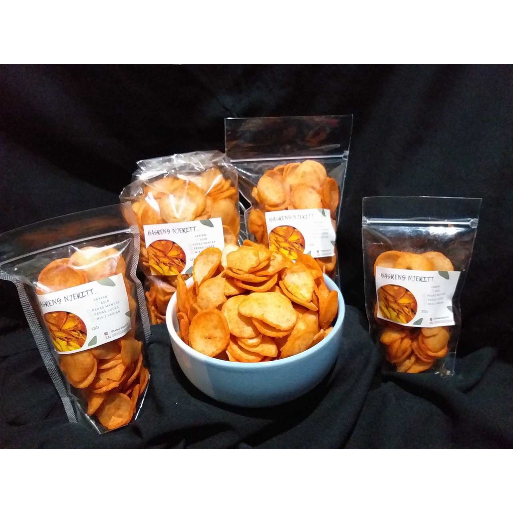 

KRIPSET / KRIPIK BASRENG (BASO GORENG) BALADO 55gr - 400gr