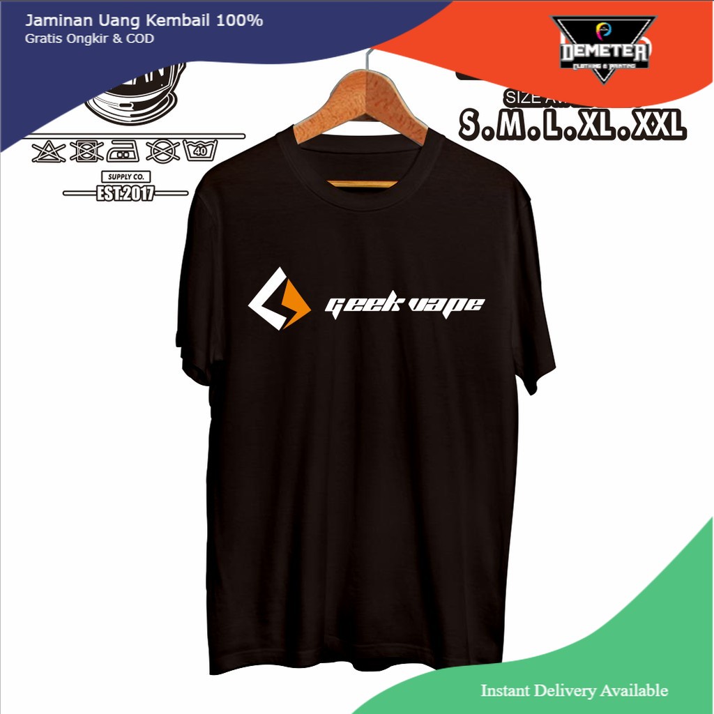 KAOS BAJU DISTRO VAPE GEEK LOGO - DEMETER.CLOTH
