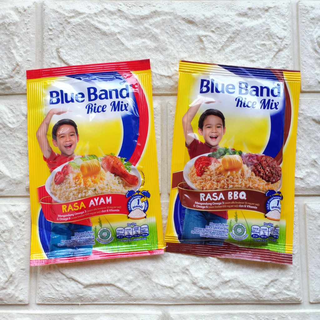 Blue Band Rice Mix Rasa Ayam BBQ Serbaguna Sachet Kecil Mini 20gr 45gr Margarin Mentega Krim blueband nasi 45g 45gram 45 g gr gram