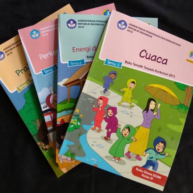 [(BAYAR DITEMPAT) Bestseller K13 Buku Tematik SD Kelas 3 Tema 5678 - 1 paket 4 buku - revisi 2018 - 