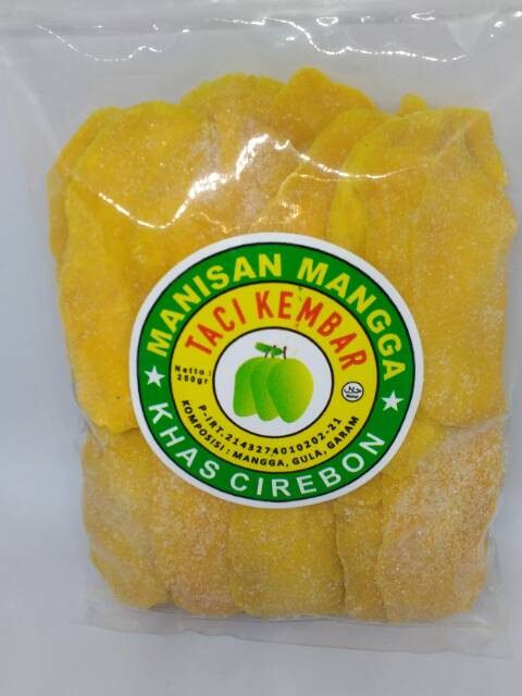 

Manisan Mangga Lebar Tabur Gula "TACI KEMBAR" Khas Cirebon Berat-250 Gram