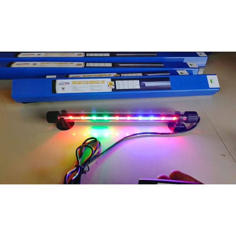 Lampu Celup Aquarium 50cm Sakkai Pro T4-2LED-SP50 3X mode Ganti Warna Dobel Led 16watt Akuarium Aquascape