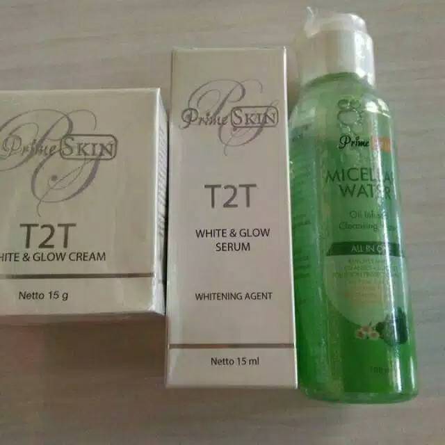 ( BISA COD) PRIME SKIN T2T Cream&Serum dan PRIME SKIN MICELLAR WATER 100% ORI