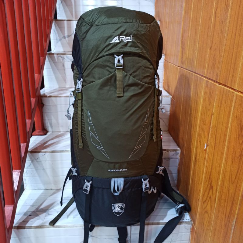 Tas Carrier Rei Mandala 60L+Raincover Original