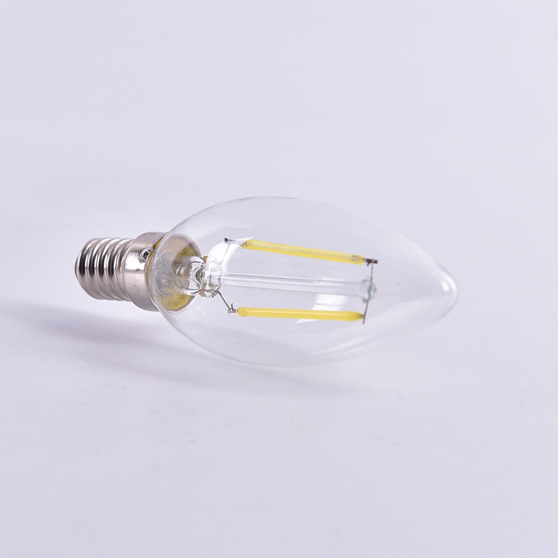 {LUCKID}LED Bulb Spotlight 2W/4W/6W E14 COB Candle/Flame Tip C35 Filament Glass Lamp