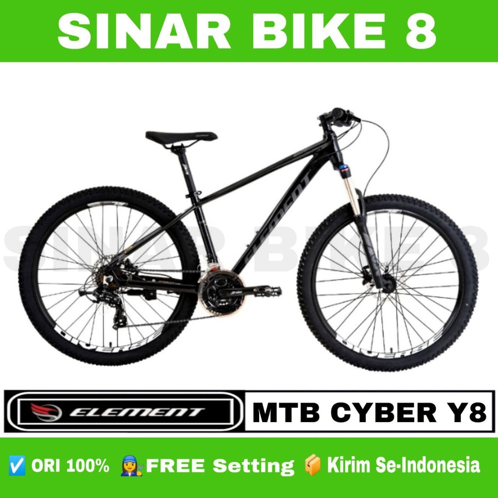 Sepeda Gunung Ukuran 27.5&quot; Inch MTB ELEMENT CYBER Y8 24 Speed Hidrolik