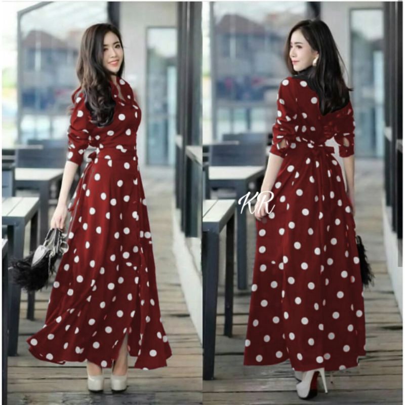 DRESS ESTHER POLKA, MONALISA, SETELAN, DRESS MAXY