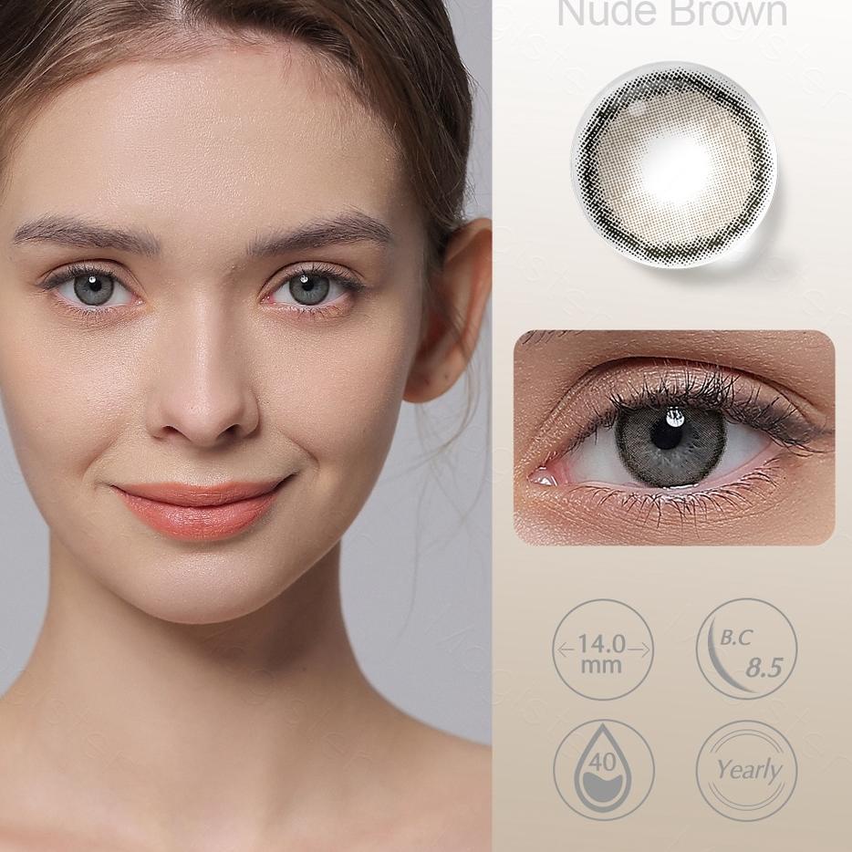 Stok Terbatas （COD）softlens minus 0.00-minus 6.00 Lensa kontak warna Korea Bestseller diameter 14.00