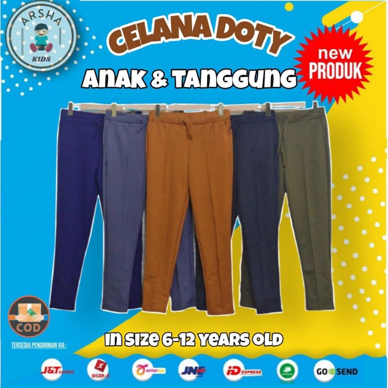 CELANA LUNA CUBIT ANAK TANGGUNG / CELANA DOTY ANAK CELANA PANJANG ANAK BASIC BAGGY PANTS ANAK MURAH