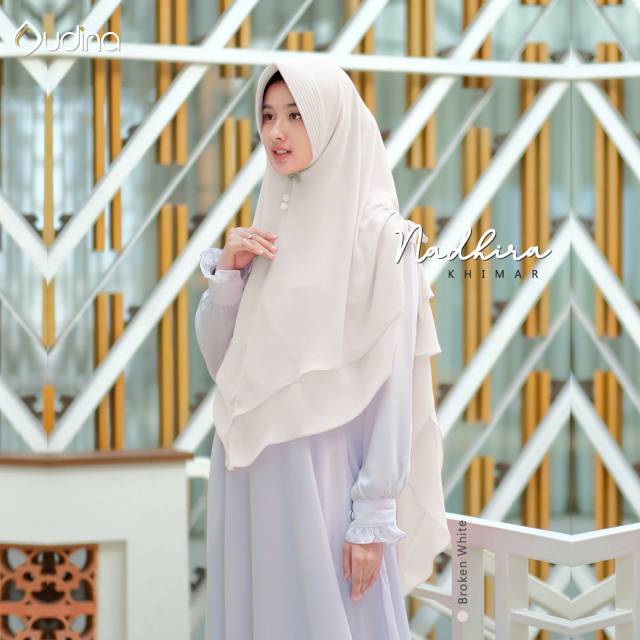 NADHIRA KHIMAR ORI AUDINA JILBAB INSTANT HIJAB INSTAN SYARI MURAH JUMBO PET ANTEM DUA LAYER WARNA PU