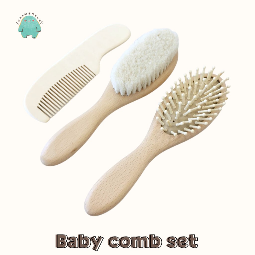 PREMIUM WOODEN BABY COMB - HAIR BRUSH