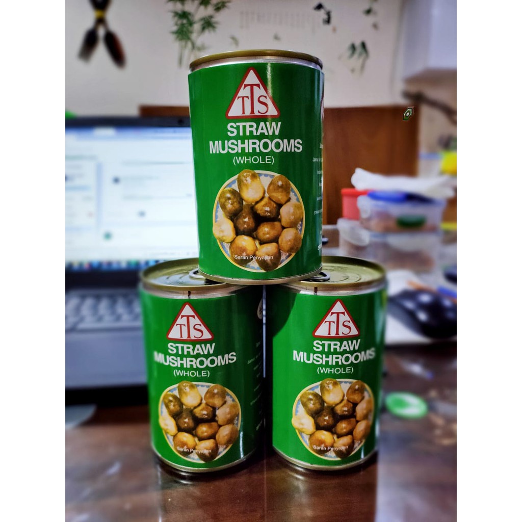 

Brand Straw whole Mushroom / Jamur Kaleng merang 425gr / Jamur merang kalengan