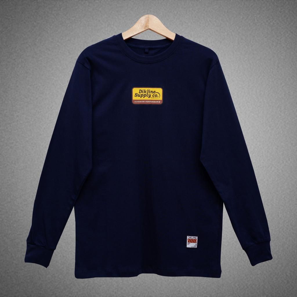 DIKLINE - Baju Kaos Distro Lengan Panjang Original Bandung Keren - Kaos Hitam Pria Wanita Cowok Cewe