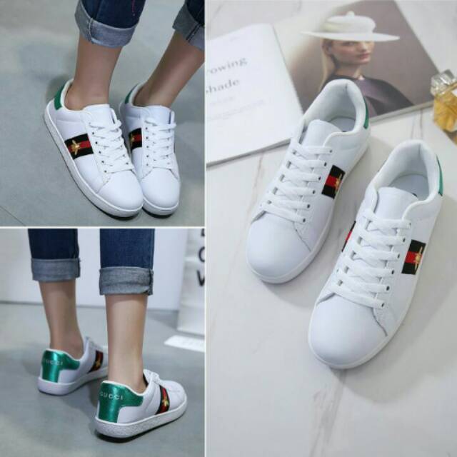 SEPATU GUCCI ACE FLORAL