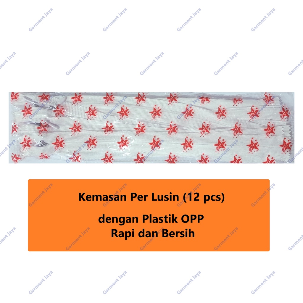 Resleting Jepang Premium SJ/YEE/Lip/Amco 25 cm Per Lusin (12 Pcs) Invisible Zipper Resleting Pakaian Butik Gamis Dress