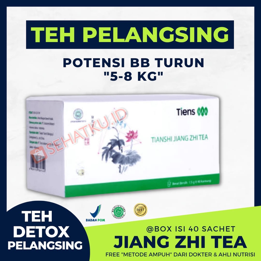 JIANG ZHI TEA 1 BOX [20 SACHET] TEH TIENS DIET PELANGSING BADAN DETOX SLIMMING PENURUN BERAT BADAN P