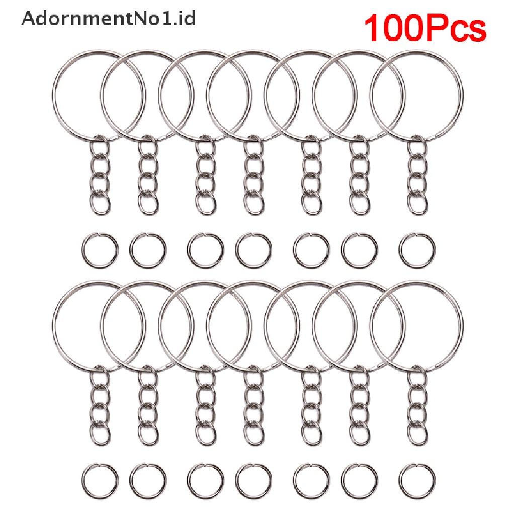 (AdornmentNo1) 100pcs Ring Gantungan Kunci DIY