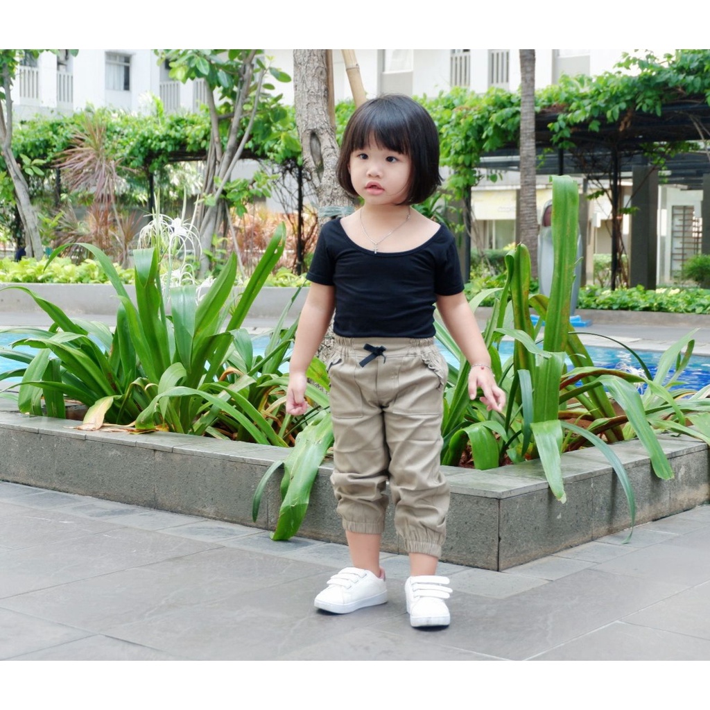 PROMO 7.7 Jogger Anak Girl LittleBee Size 1-5thn Jogger Anak Murah Smilee