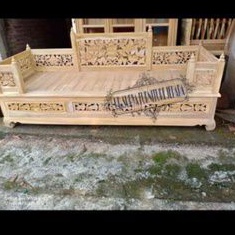 Bale bale ukir Thailand bangku besar kursi teras ukir kayu jati kursi panjang ukir