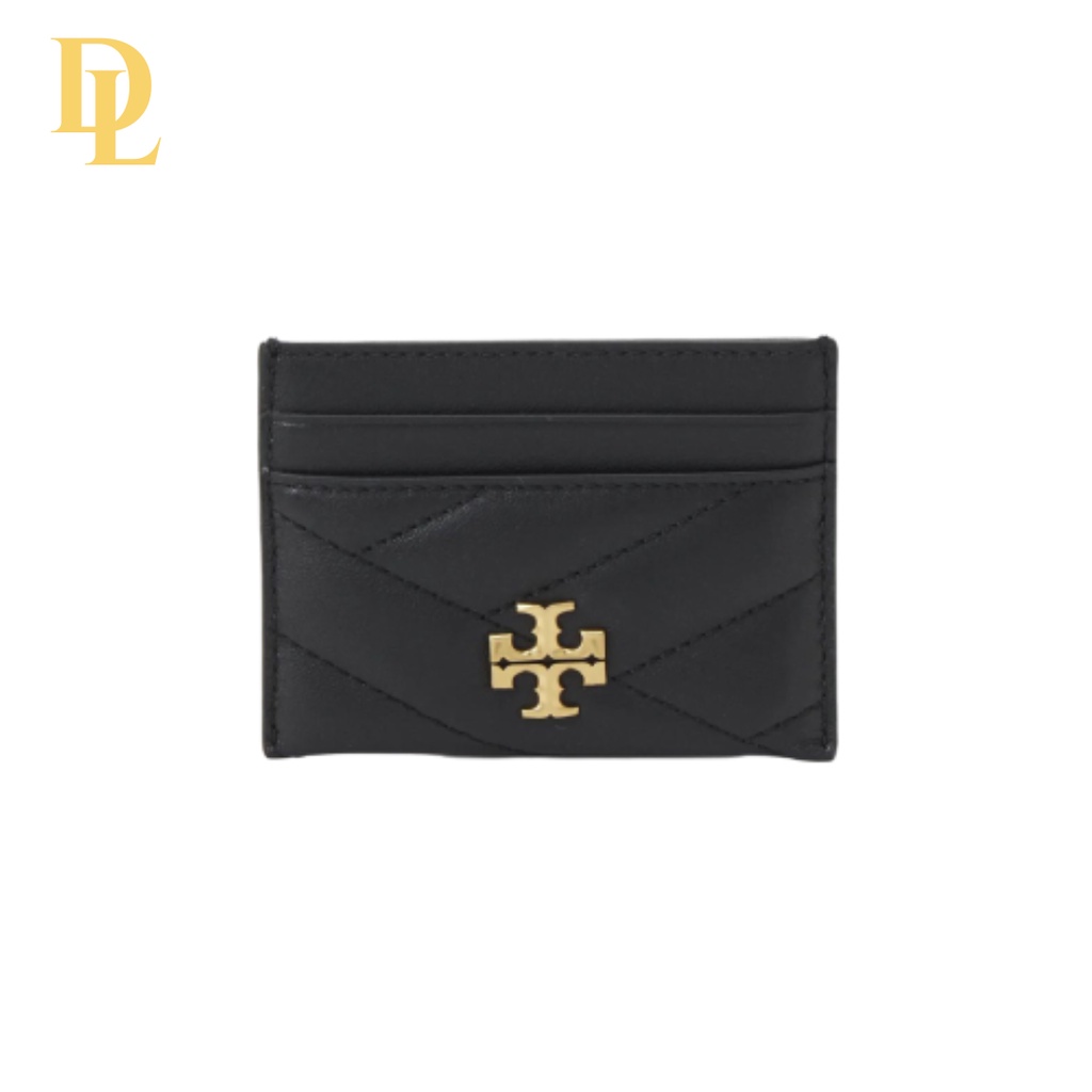 Tory Burch Card Case Kira Chevron Card Holder Black