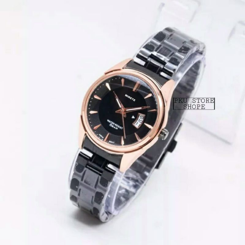 JAM TANGAN WANITA IMPORT FITUR TANGGAL TALI RANTAI STRAP STAINLIS STEL TAHAN AIR JAM TANGAN WANITA ANTI AIR JAM TANGAN WANITA BULAT JAM TANGAN KASUAL WANITA BESST SELLER