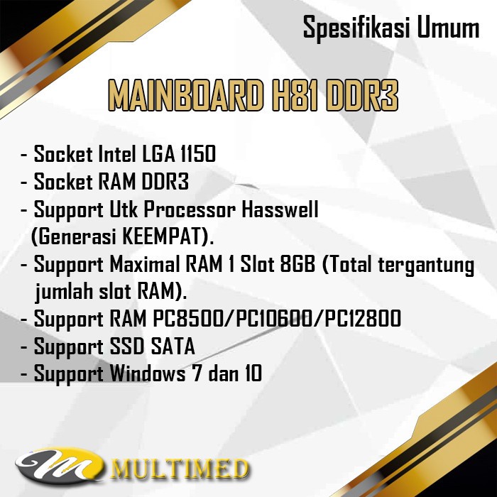 Mainboard Motherboard Mobo LGA 1150 H81 DDR3 Biostar Haswell