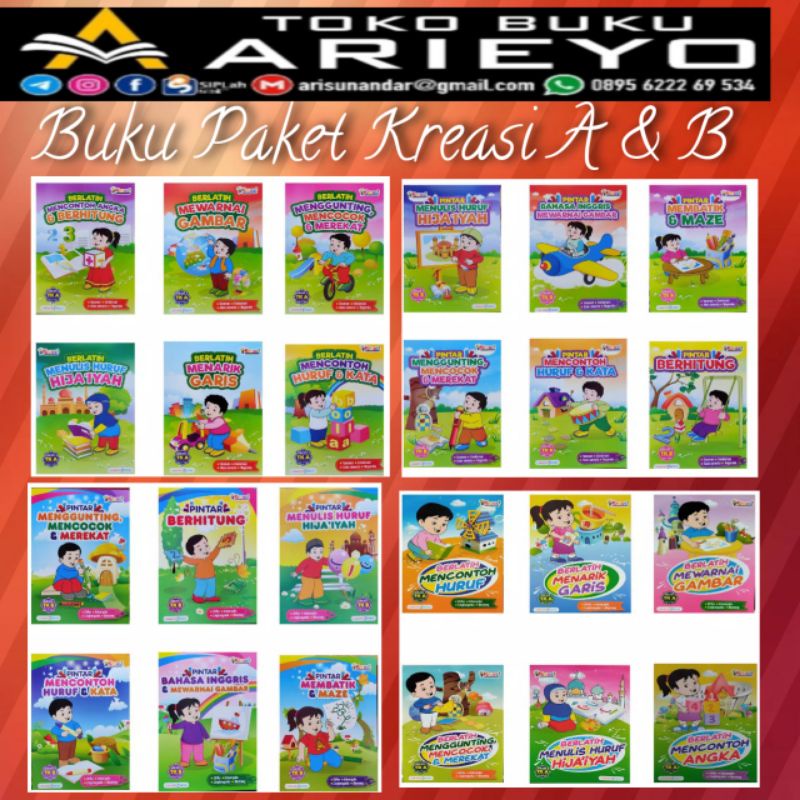 Jual READY STOK | ORI | BUKU PAKET KREASI | KELOMPOK A & B | BUKU ANAK