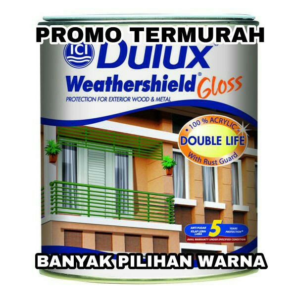 

kayucat- dulux weathershield gloss - cat minyak untuk kayu dan besi - portland -cat kayu