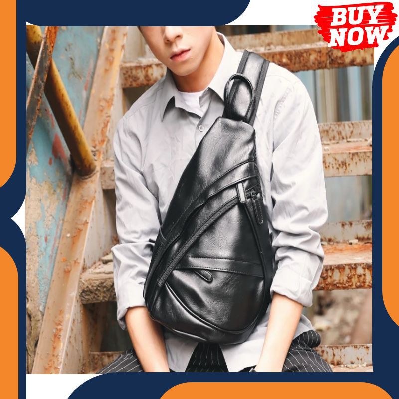 DSQ228 Tas Selempang Kulit Pria Slempang Import K