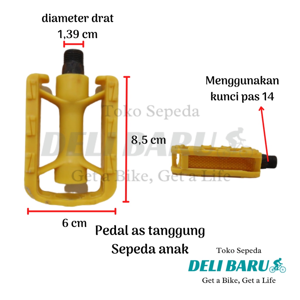 Deli baru Pedal as tanggung pijakan kaki gowesan sepeda anak 12 16 18 RRC