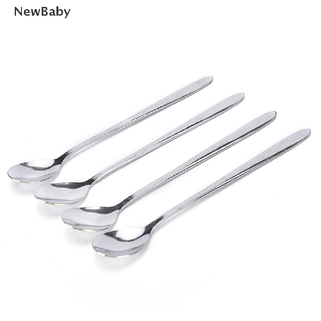 Sendok Tehkopies Krim Gagang Panjang 16cm Bahan Stainless Steel Untuk Bayi